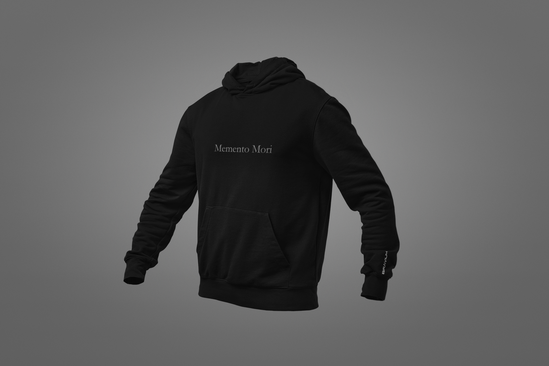 Hoodie Estoico "Memento Mori" (Solo Bordado)