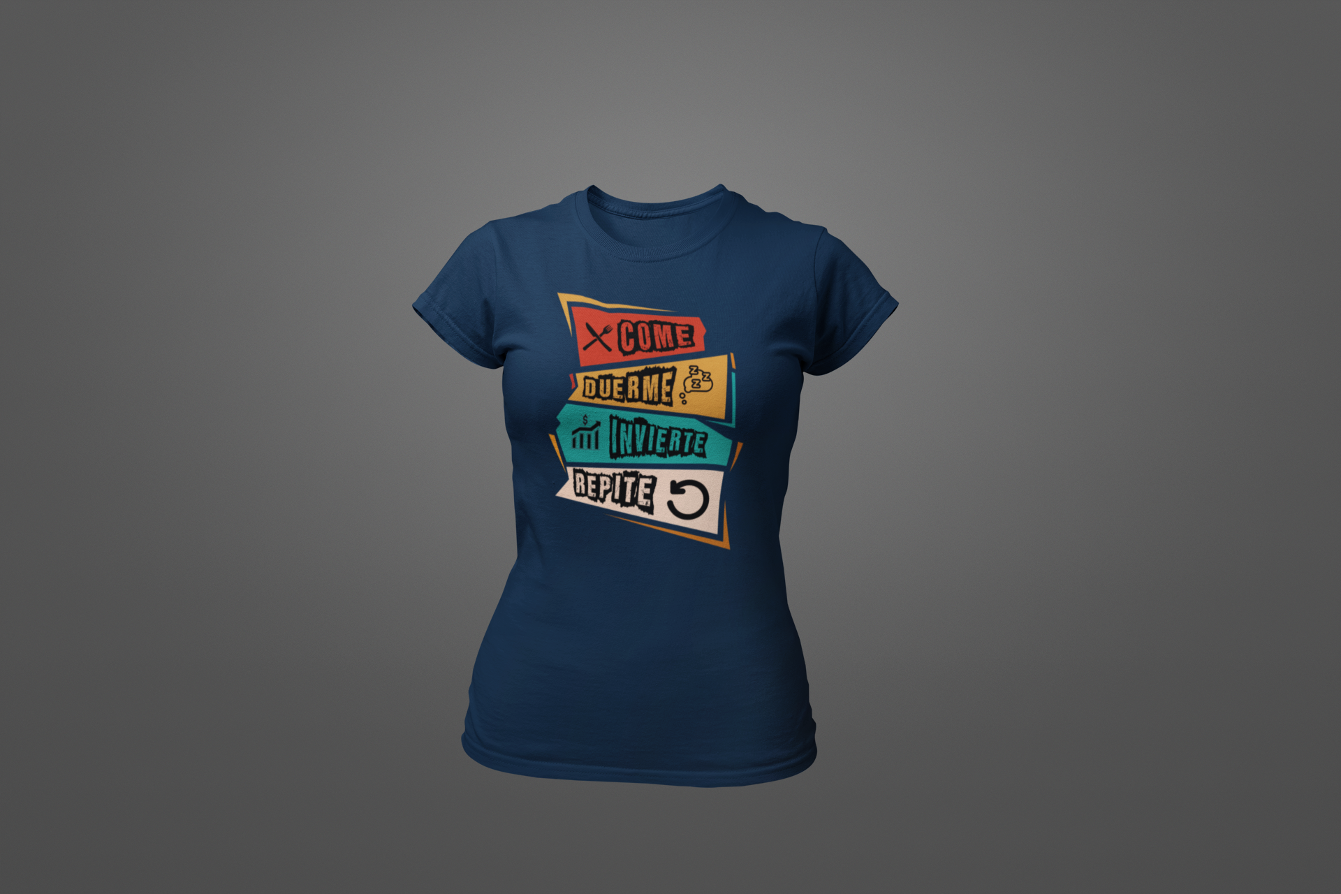 Polera Trade "Come, Duerme, Invierte, Repite" – Rutina de un trader