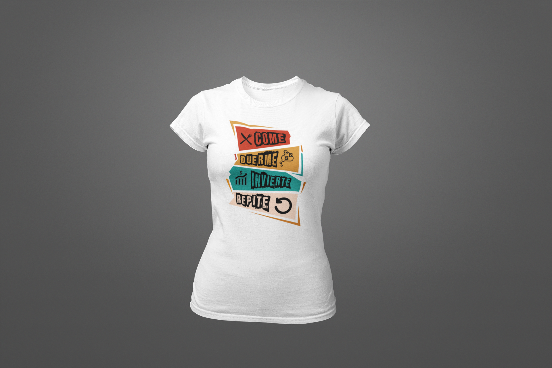 Polera Trade "Come, Duerme, Invierte, Repite" – Rutina de un trader