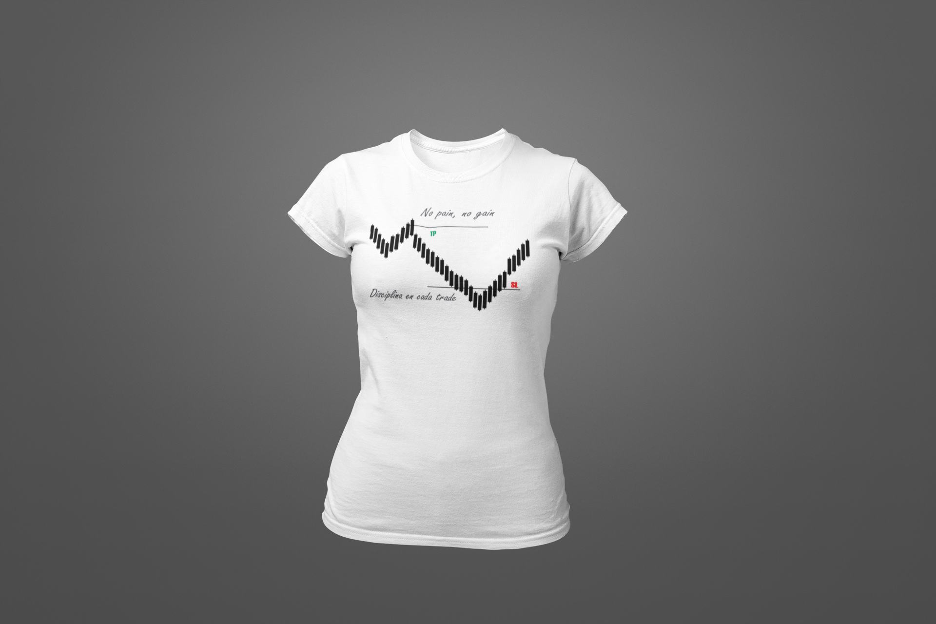 Polera Trade "No Pain, No Gain" – Resiste, aprende, gana