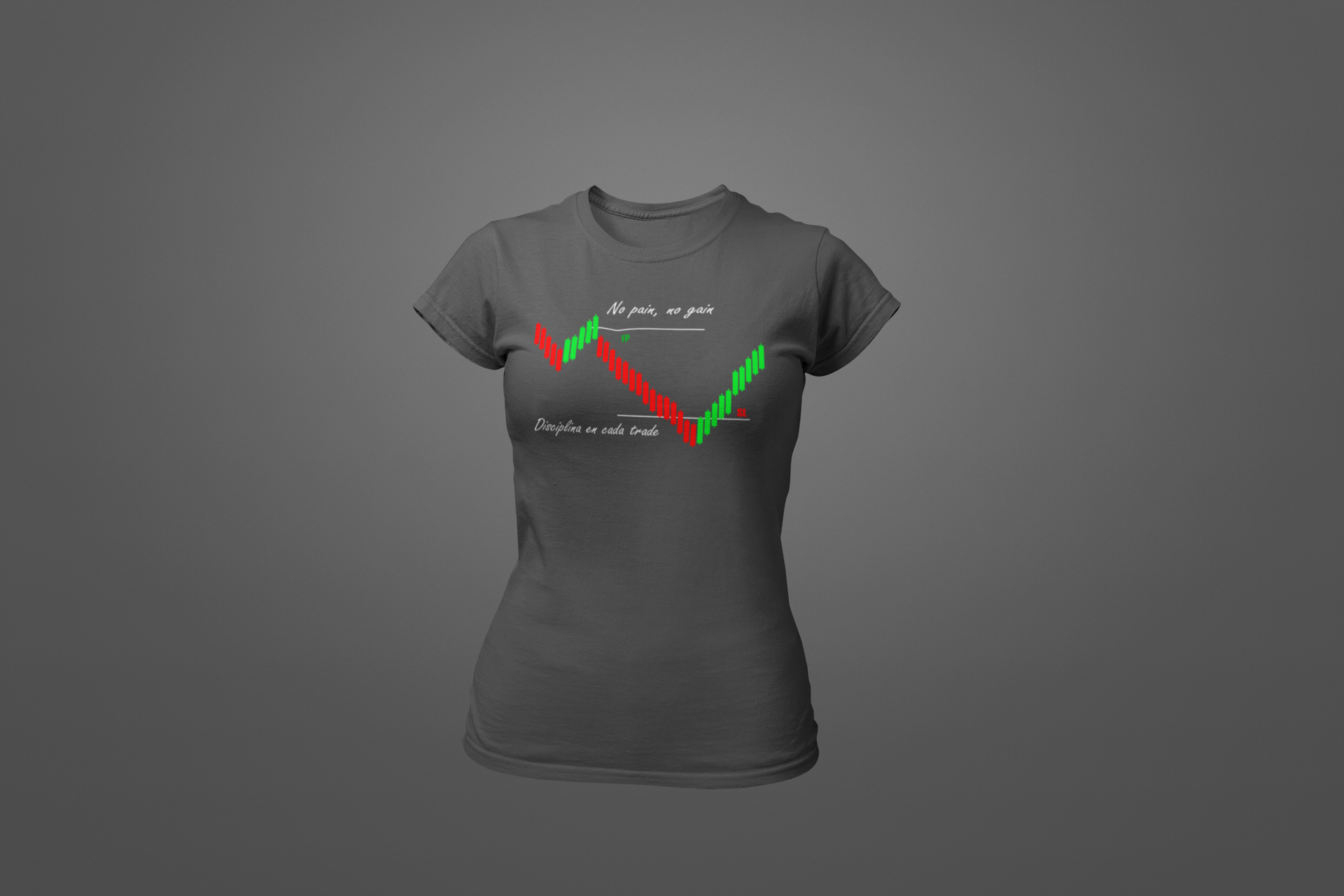 Polera Trade "No Pain, No Gain" – Resiste, aprende, gana