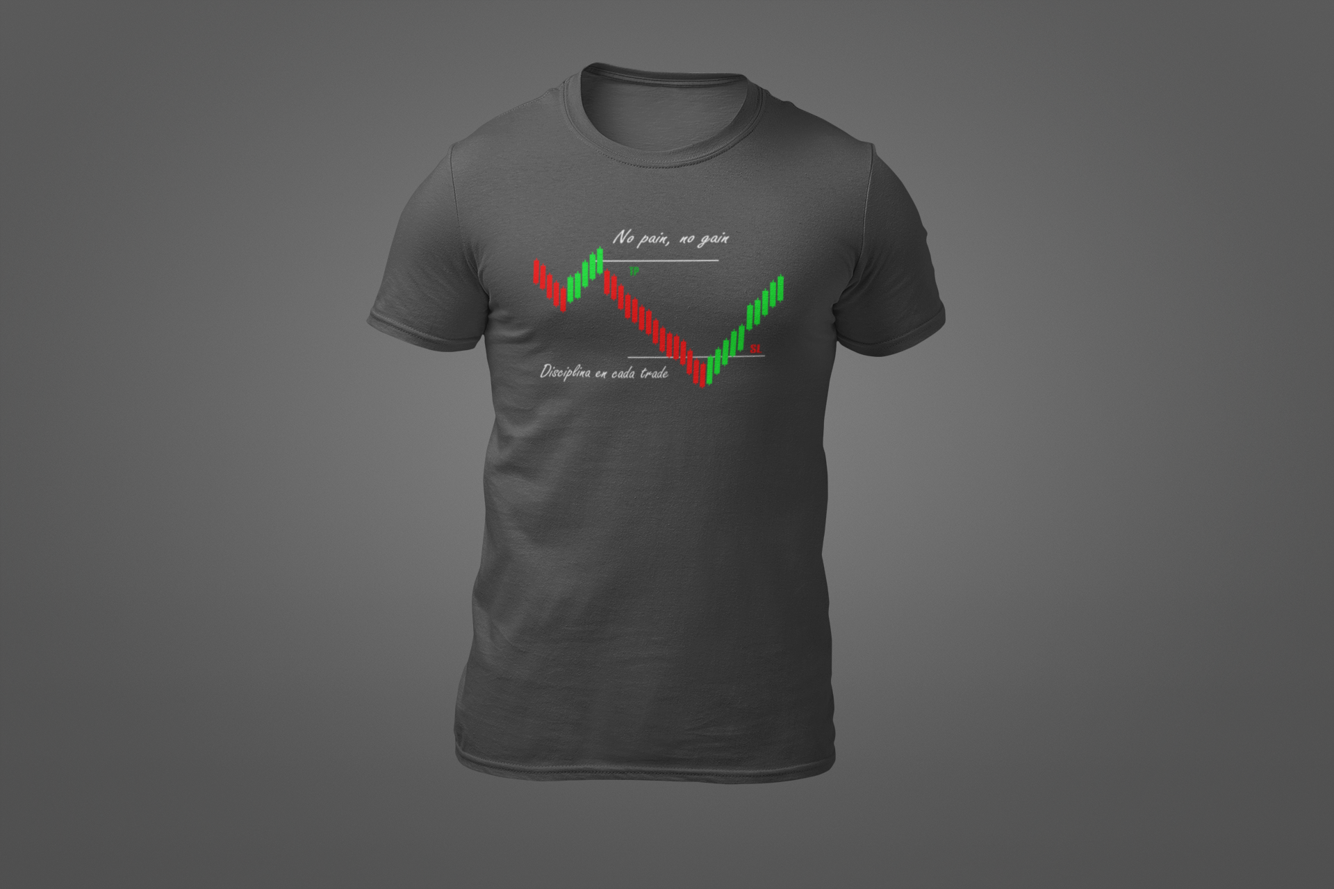 Polera Trade "No Pain, No Gain" – Resiste, aprende, gana