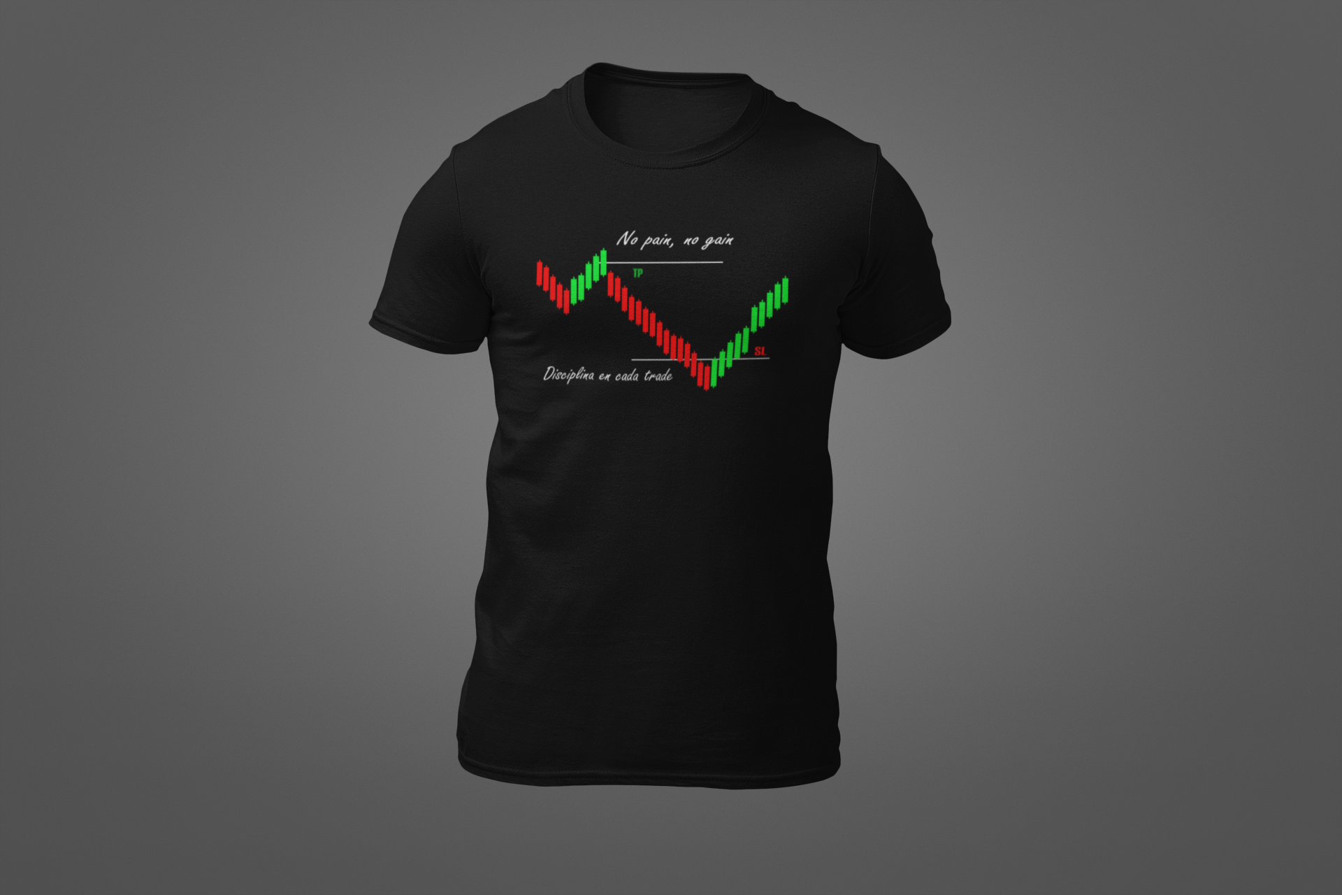 Polera Trade "No Pain, No Gain" – Resiste, aprende, gana