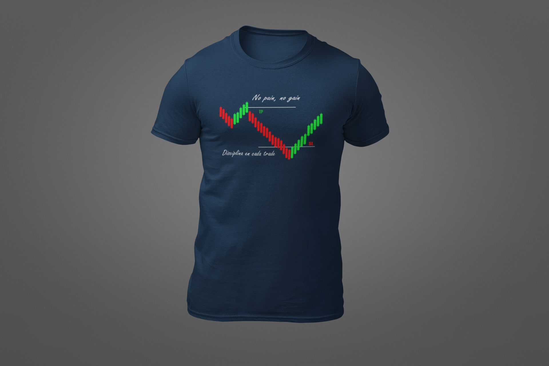 Polera Trade "No Pain, No Gain" – Resiste, aprende, gana