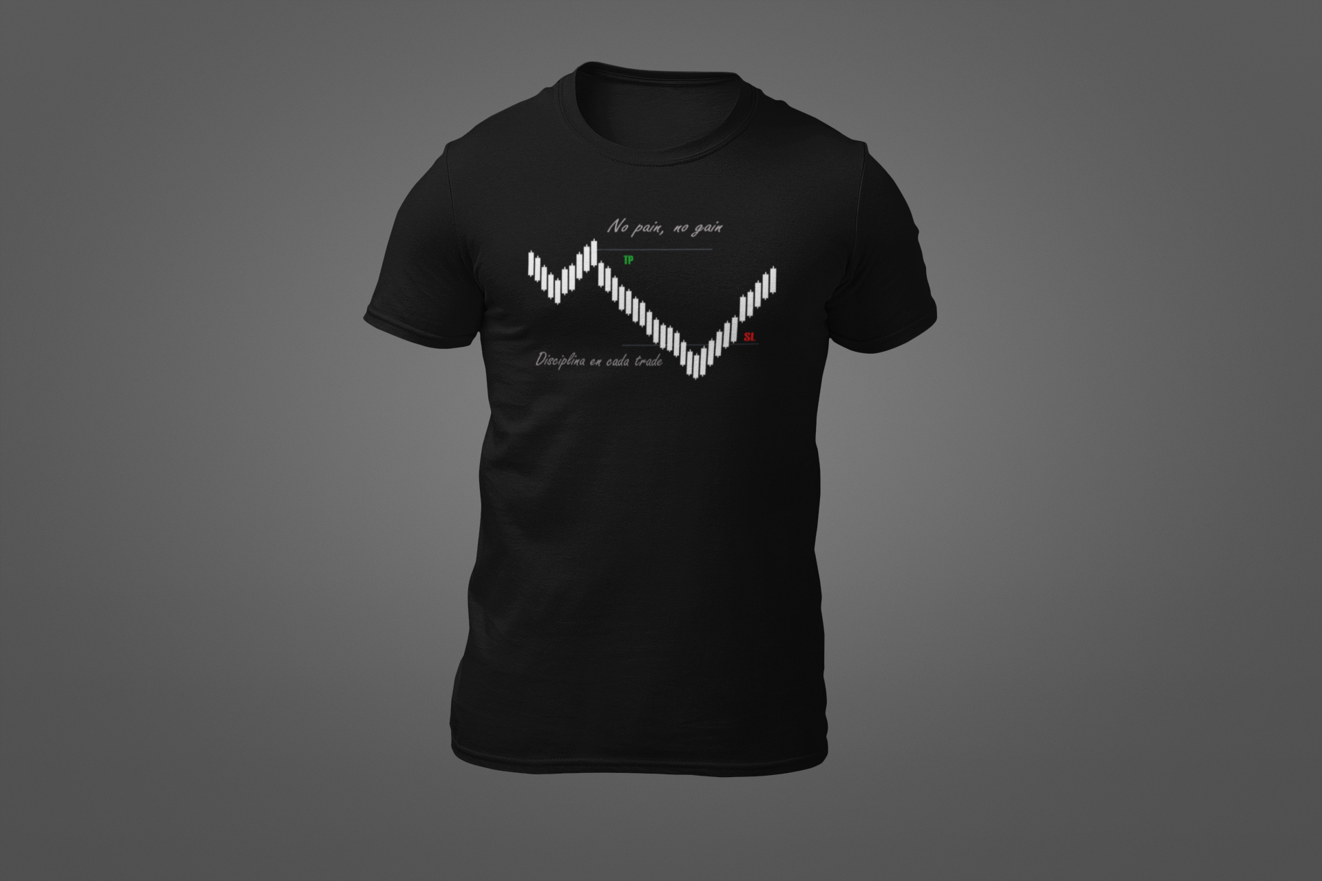 Polera Trade "No Pain, No Gain" – Resiste, aprende, gana