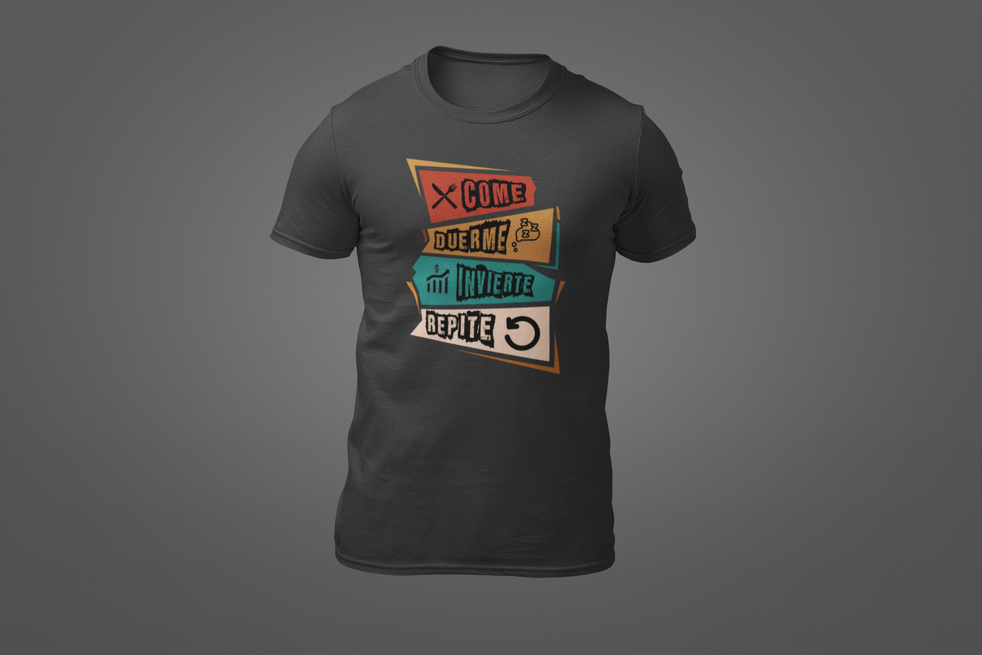 Polera Trade "Come, Duerme, Invierte, Repite" – Rutina de un trader