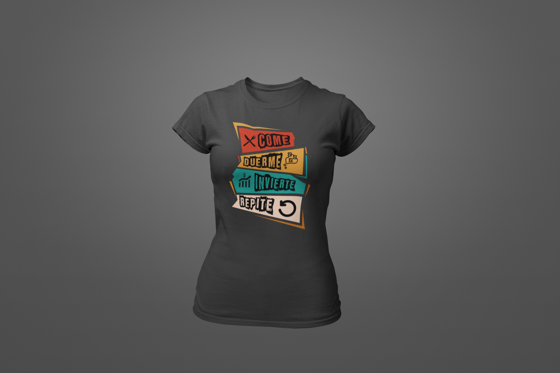 Polera Trade "Come, Duerme, Invierte, Repite" – Rutina de un trader