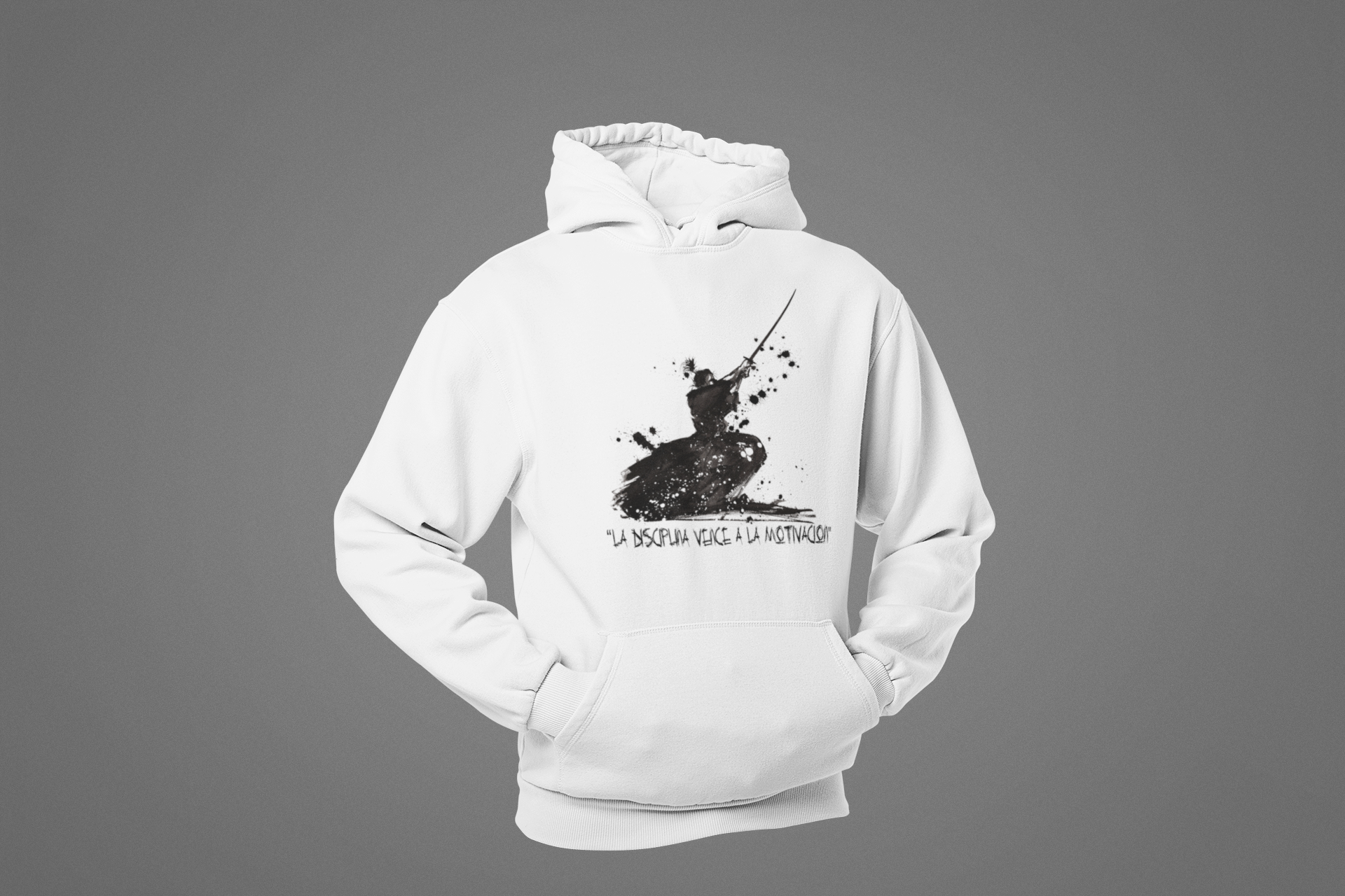 Hoodie Estoico "La disciplina vence a la motivación"