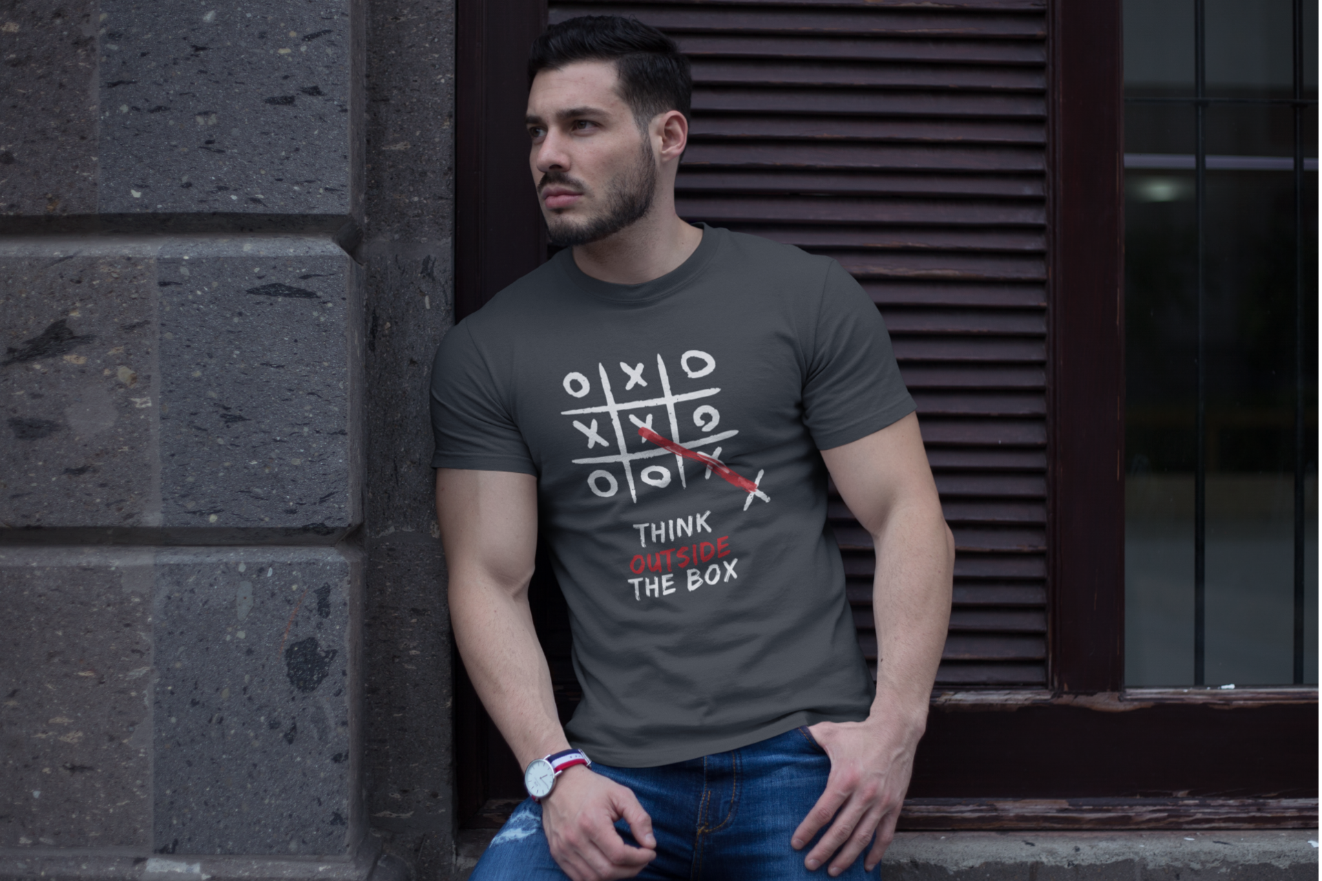 Polera Estoico "Piensa fuera de la caja" – Rompe los límites